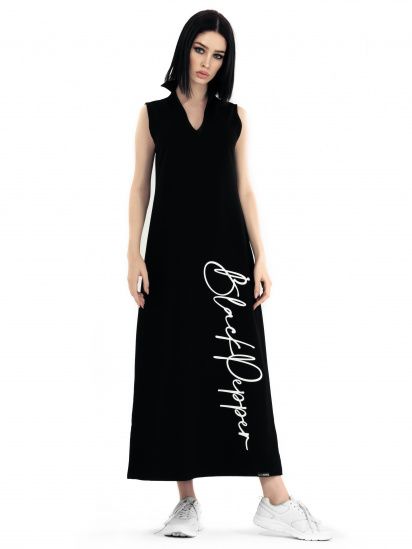 Платье макси BLACKPEPPER. модель 0006SS2023_black — фото - INTERTOP
