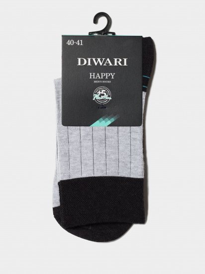 Шкарпетки та гольфи DiWaRi модель 15С-23СП 048 чорний-сірий — фото - INTERTOP