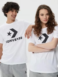 Білий - Футболка CONVERSE Standard Fit Center Front Large Logo Star Chev Ss