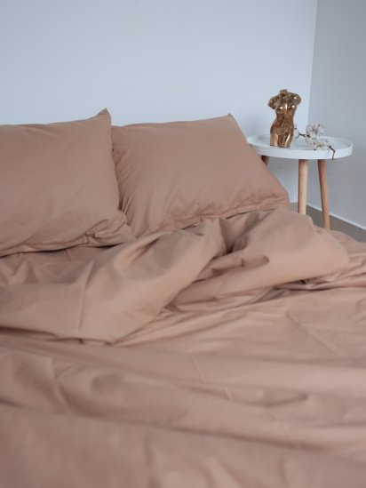 BedclozZzes ­Комплект постільної білизни з тканини Ранфорс Карамельного кольору модель 10143 — фото 3 - INTERTOP