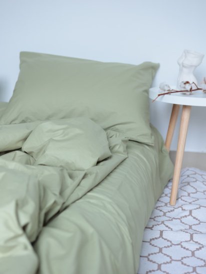 BedclozZzes ­Комплект постільної білизни з тканини Ранфорс Оливкового кольору модель 10158 — фото 3 - INTERTOP