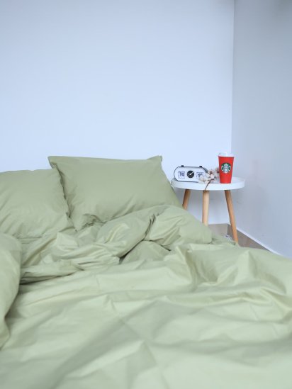 BedclozZzes ­Комплект постільної білизни з тканини Ранфорс Оливкового кольору модель 10158 — фото 4 - INTERTOP