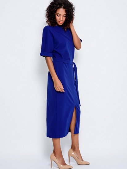 Платье миди ISSA Plus модель 10177_blue — фото - INTERTOP
