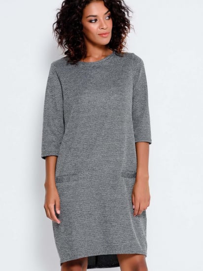 Платье мини ISSA Plus модель 10184_grey — фото - INTERTOP