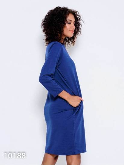 Сукня міні ISSA Plus модель 10188_синий — фото - INTERTOP
