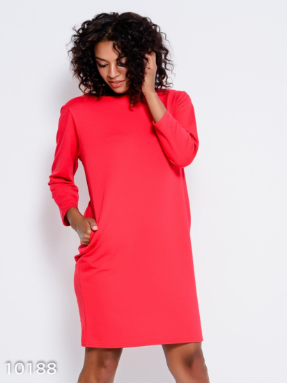 Сукня міні ISSA Plus модель 10188_красный — фото 3 - INTERTOP