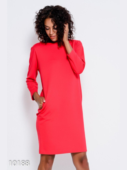 Сукня міні ISSA Plus модель 10188_красный — фото 4 - INTERTOP