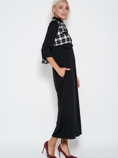 Сукня максі ISSA Plus модель 10194_black — фото - INTERTOP