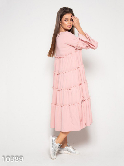 Платье миди ISSA Plus модель 10389_розовый — фото - INTERTOP