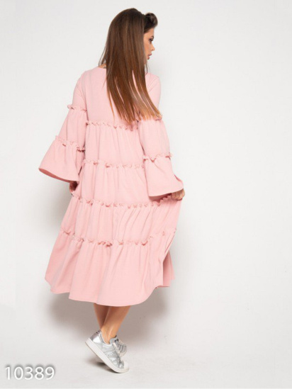 Сукня міді ISSA Plus модель 10389_розовый — фото 3 - INTERTOP