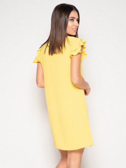 Платье мини ISSA Plus модель 10403_yellow — фото 3 - INTERTOP