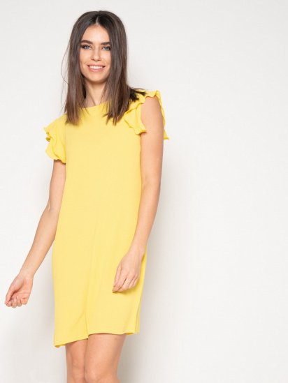 Платье мини ISSA Plus модель 10403_yellow — фото - INTERTOP