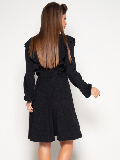 Сукня міні ISSA Plus модель 10404_черный — фото 3 - INTERTOP