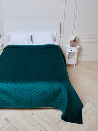 МАЕСТРО ­Покривало двостороннє стьобане на ліжко зелений модель 104214 — фото - INTERTOP