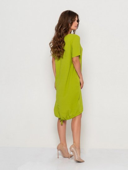 Платье мини ISSA Plus модель 10497_olive — фото 3 - INTERTOP