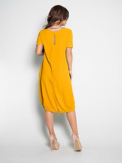 Платье мини ISSA Plus модель 10497_yellow — фото 3 - INTERTOP