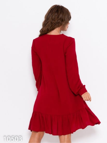 Сукня міні ISSA Plus модель 10503_красный — фото 3 - INTERTOP