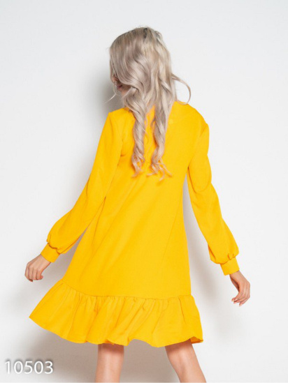 Платье мини ISSA Plus модель 10503_желтый — фото 3 - INTERTOP
