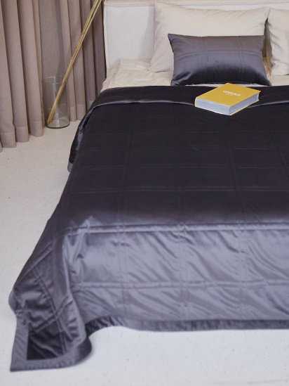 МАЕСТРО ­Покривало двостороннє стьобане на ліжко графіт модель 105863 — фото - INTERTOP
