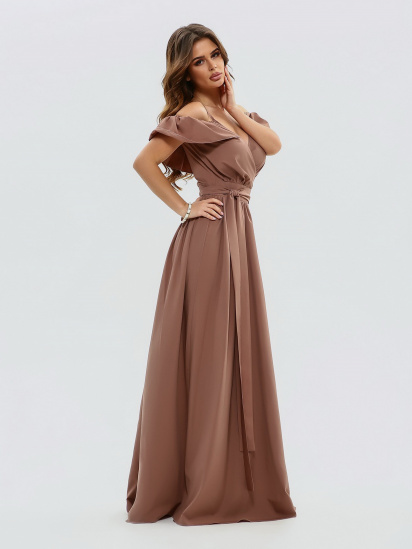 Сукня максі ISSA Plus модель 10816_brown — фото 3 - INTERTOP