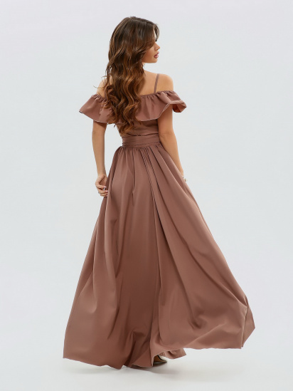 Сукня максі ISSA Plus модель 10816_brown — фото 4 - INTERTOP