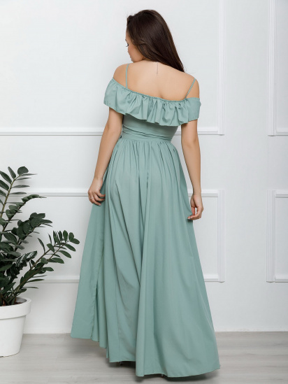 Платье макси ISSA Plus модель 10816_olive — фото 3 - INTERTOP