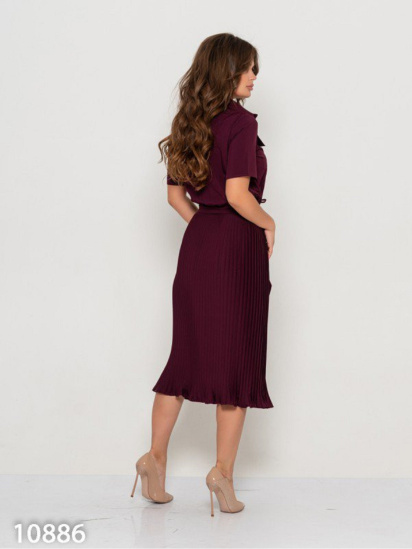 Сукня міді ISSA Plus модель 10886_фиолетовый — фото - INTERTOP