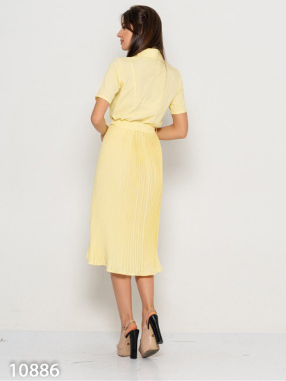 Платье миди ISSA Plus модель 10886_желтый — фото 3 - INTERTOP