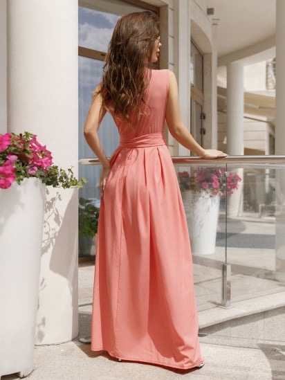 Сукня максі ISSA Plus модель 10909_pink — фото 3 - INTERTOP