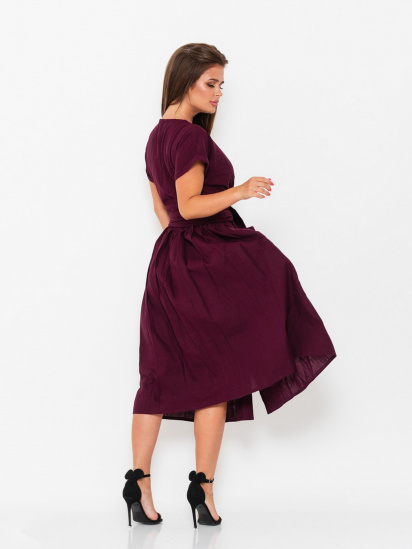 Сукня міді ISSA Plus модель 10935_burgundy — фото - INTERTOP