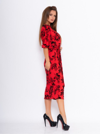 Платье миди ISSA Plus модель 10988_красный — фото - INTERTOP