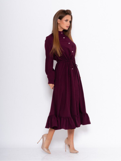 Сукня міді ISSA Plus модель 10994_фиолетовый — фото - INTERTOP