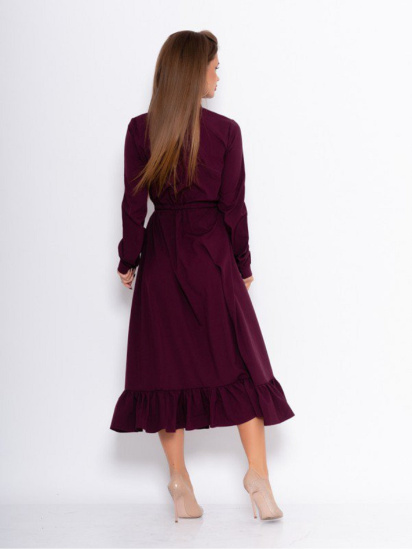Сукня міді ISSA Plus модель 10994_фиолетовый — фото 3 - INTERTOP