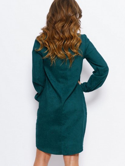 Платье мини ISSA Plus модель 11054_green — фото 3 - INTERTOP