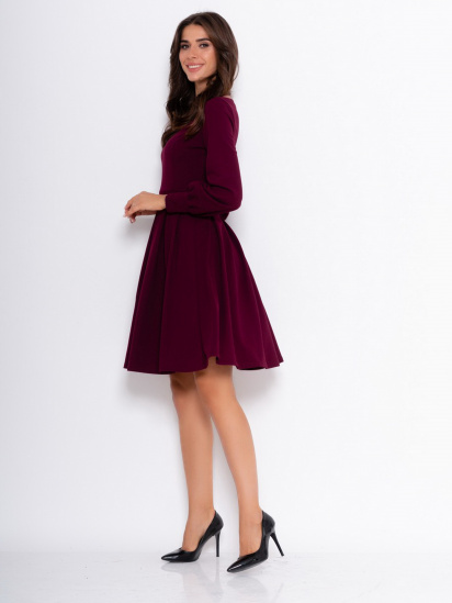 Сукня міні ISSA Plus модель 11060_burgundy — фото - INTERTOP