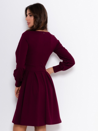 Сукня міні ISSA Plus модель 11060_burgundy — фото 3 - INTERTOP