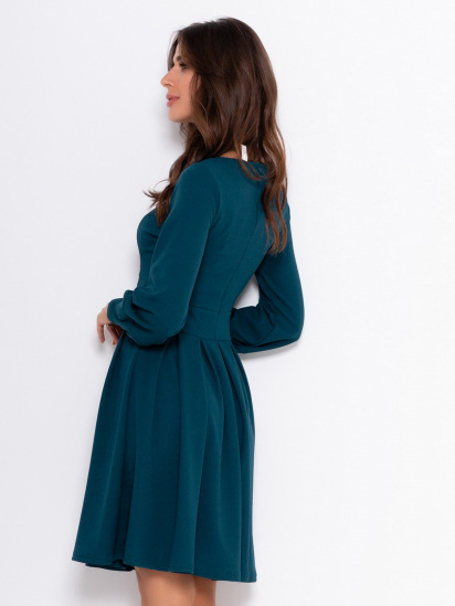 Платье мини ISSA Plus модель 11060_green — фото 3 - INTERTOP
