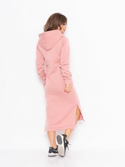 Сукня міді ISSA Plus модель 11104_pink — фото 6 - INTERTOP