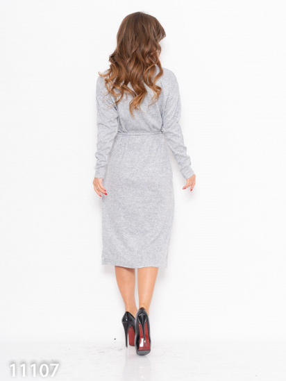 Платье миди ISSA Plus модель 11107_grey — фото 3 - INTERTOP