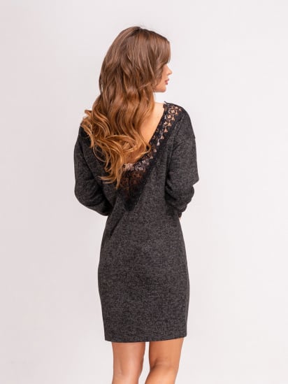 Платье мини ISSA Plus модель 11138_black — фото 3 - INTERTOP