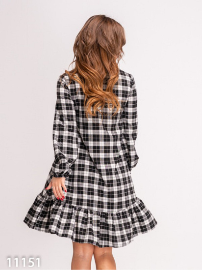 Платье мини ISSA Plus модель 11151_черный_белый — фото 3 - INTERTOP