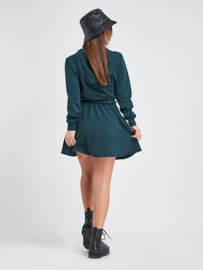 Сукня міні ISSA Plus модель 11289_темно_зеленый — фото 3 - INTERTOP
