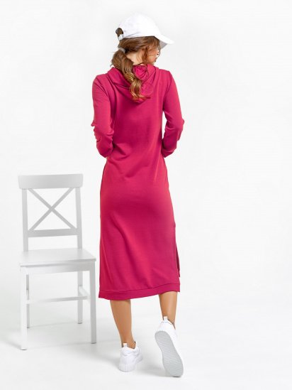 Сукня міді ISSA Plus модель 11409_raspberry — фото 3 - INTERTOP