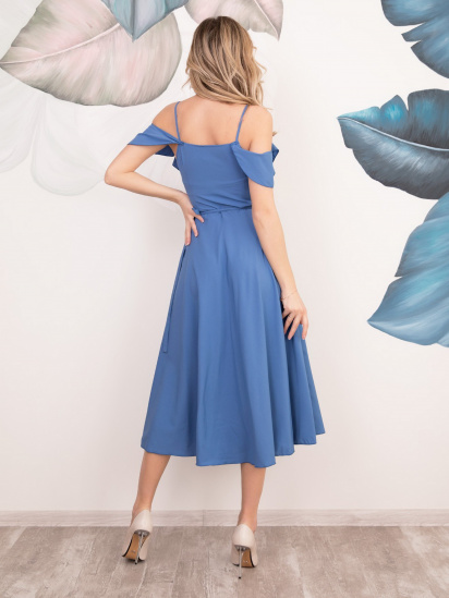 Сукня міді ISSA Plus модель 11493_blue — фото 3 - INTERTOP
