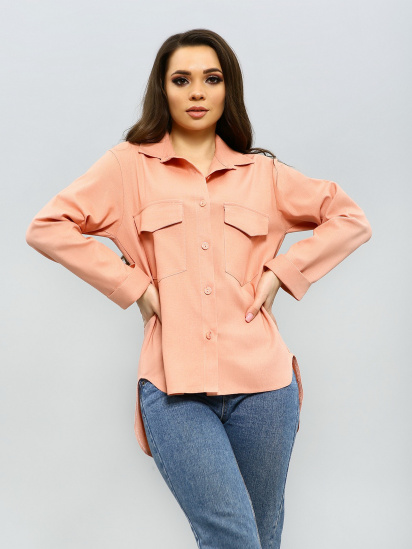 Рубашка ISSA Plus модель 11578_pink — фото - INTERTOP
