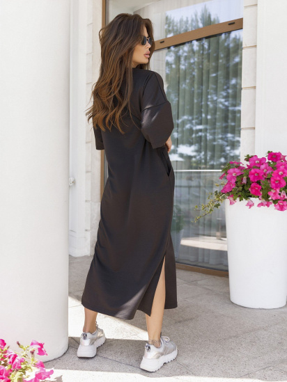 Платье миди ISSA Plus модель 12006_black — фото 3 - INTERTOP