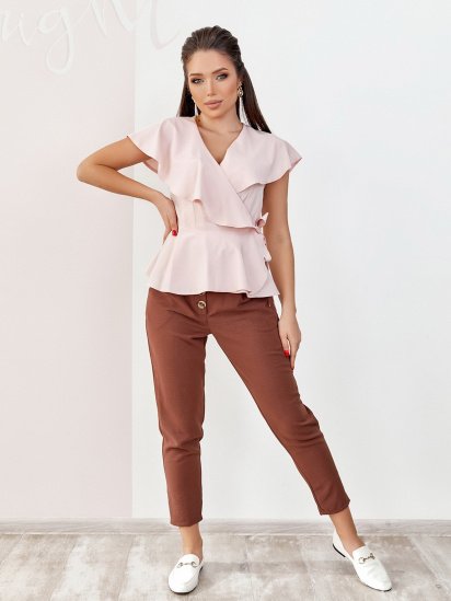 Блуза ISSA Plus модель 12045_pink — фото 4 - INTERTOP
