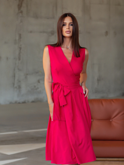 Платье мини ISSA Plus модель 12080_crimson — фото 4 - INTERTOP