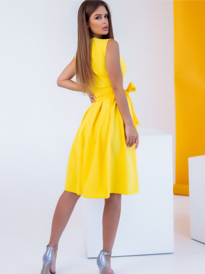 Сукня міні ISSA Plus модель 12080_yellow — фото 4 - INTERTOP