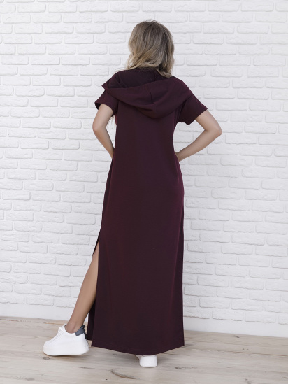 Сукня максі ISSA Plus модель 12091_burgundy — фото 3 - INTERTOP
